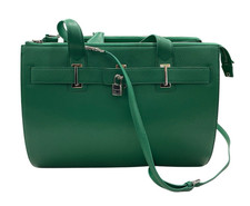 New Tosca Blu Green  Pebble Leather Tote In G...