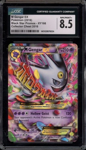 Pokemon M Gengar EX Collector Chest 2016 Black Star Promo XY166 CGC 8.5