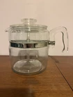 Pyrex Flameware 6 Cup Percolator Complete - #7756 - Near Mint Condition