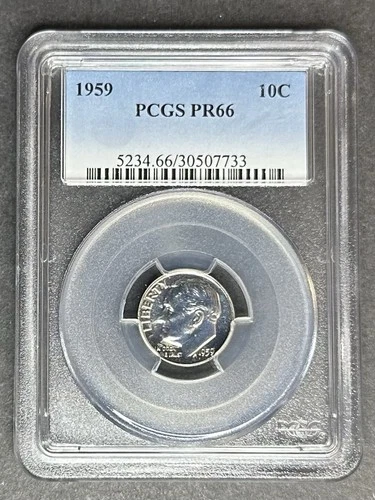 1959 Proof Roosevelt Dime PCGS PR-66, Buy 3 Items, Get $5 Off!!