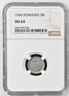Romania 5 Bani 1966 NGC MS 64