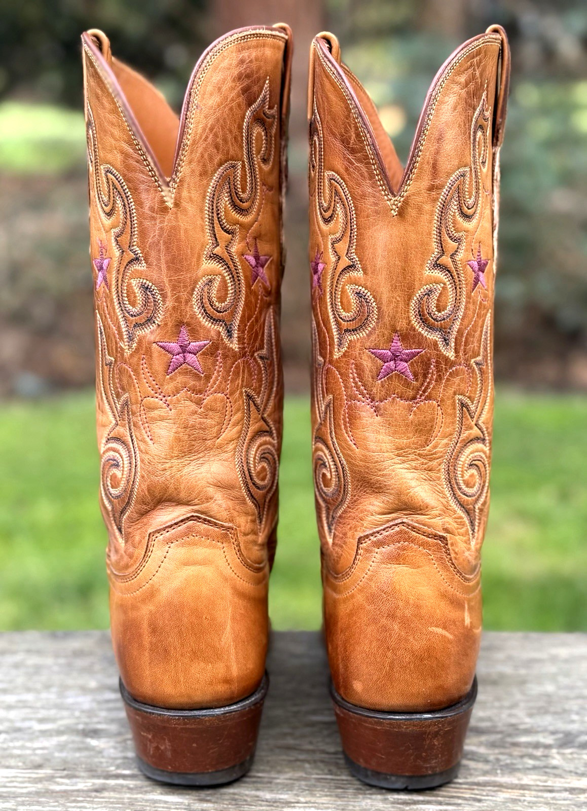 Vtg Lucchese Genuine Python Wingtip ⭐ Embroidered… - image 14