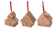 Transpac Candy Cane Lane Gingerbread Cookie Ornament Set TC02932