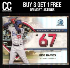 2023 Bowman #BTP-67 Jose Ramos Bowman Scouts Top 100 Los Angeles Dodgers