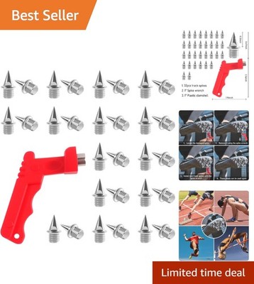 Durable 32PCS 1/4 Track Spikes - Pyramid Design for Maximum Traction & Stability