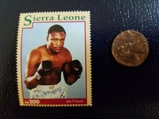 Joe Frazier Boxing 1992 Masters of the Ring Sierra Leone Perforated Stamp