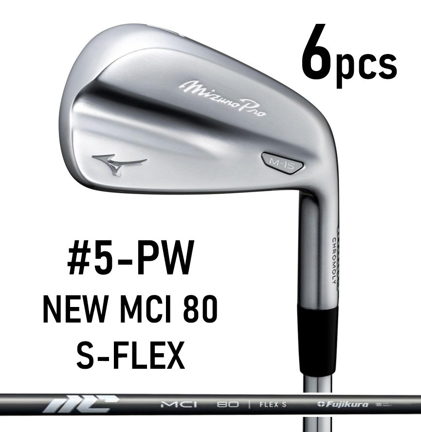 MIZUNO PRO M-15 IRON SET #5-PW NEW MCI 80 GRAPHITE SHAFT S-FLEX 6