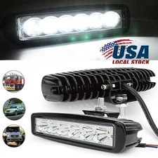 2x 6Inch LED Work Light Bar Flood Fog Lamp 18W For Driving Offroad Truck SUV ATV