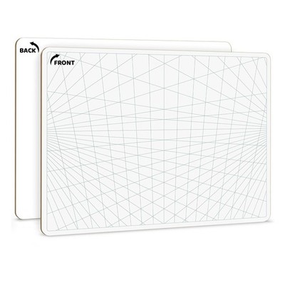 SCRIBBLEDO 3 Point Perspective Grid 11 x14  Large Graph 11''W x 14''H, White 