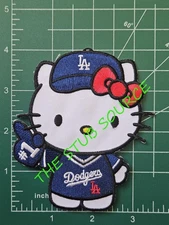 Los Angeles Dodgers Hello Kitty Blue White Colors Embroidered Iron Sew On Patch