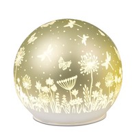 Led Kugellampe Deko Kugel Blumenwiese Pastell GrüN D. 12Cmmit Timer Formano F26