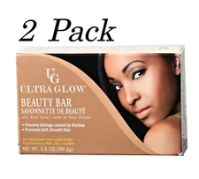 2 Ultra Glow Beauty Bar ~Enriched w/ Aloe Vera~ 3.5 Oz Moisturizer Soap