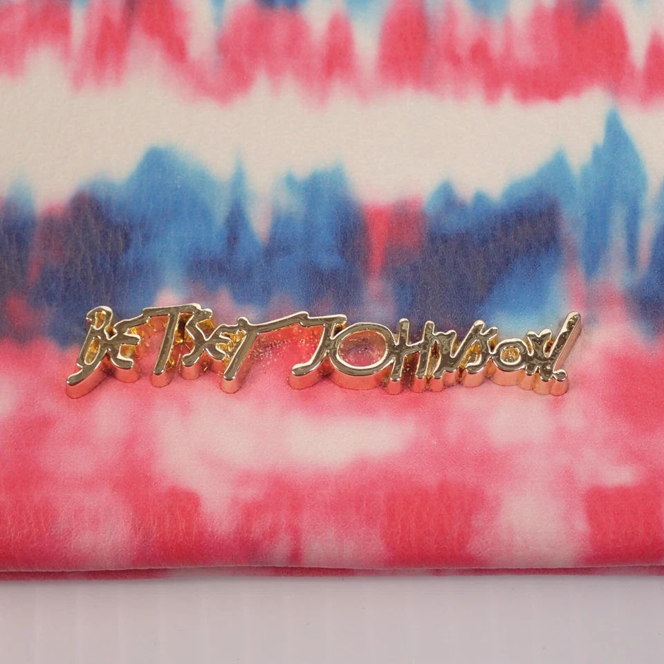 Betsey Johnson кошелек с ремешком маленький розовый синий галстук краситель мечта большой мешок - Изображение 3 из 4