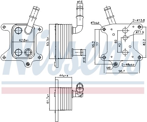 91425 NISSENS Oil Cooler, engine oil for DACIA,RENAULT