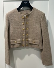 Nwt Celine Tweed Jacket Fr42 Beige