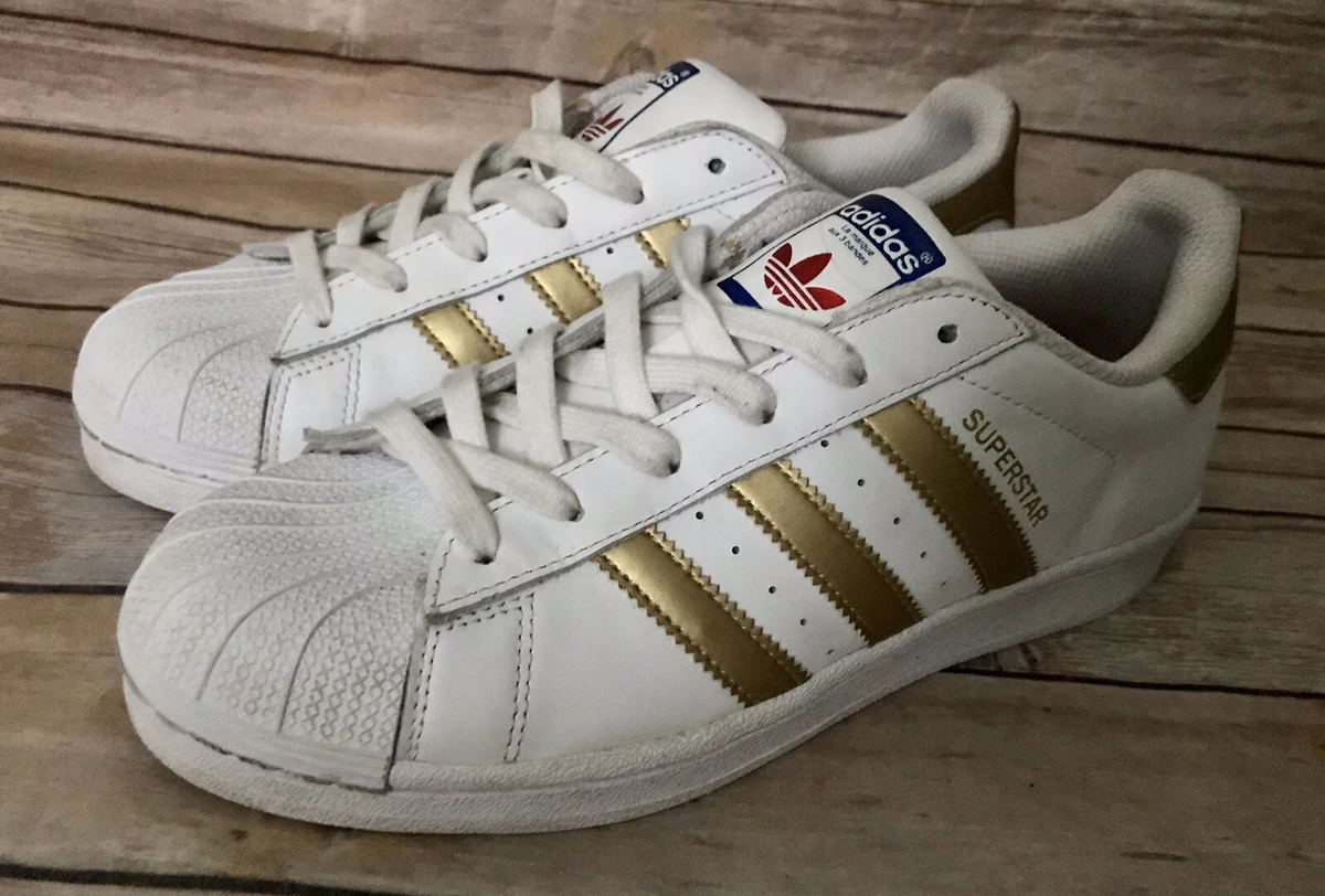 meditation Albany frost Adidas Superstar La Marque Mens Sz 7.5 Gold White Sneakers | eBay