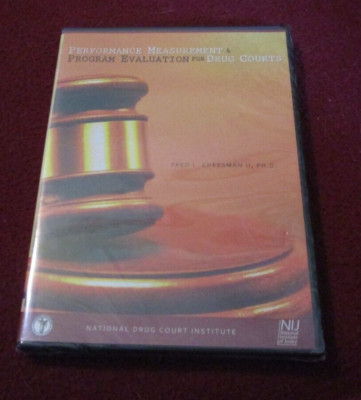 Performance Measurement & Program Evaluation for Drug Court DVD NEW SEALED