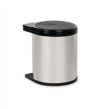 Kitchen Waste Bin - Stainless Steel/Black, To suit 400mm Unit