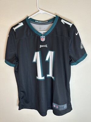 nfl eagles jersey Men's Gray Size Large, V Neck Short Sleeve