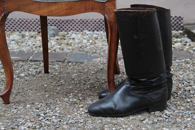 Frühe Dachauer Tracht Faltenstiefel Stiefel schwarz 39/40