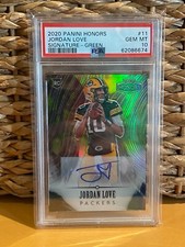 💎💎💎2020 Panini Honors #11 Jordan Love Auto Signature Green 9/10 PSA 10