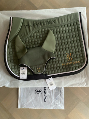 PS of Sweden Springschabracke Elite Edge Tortoise Green + Fliegenhaube SET, NEU