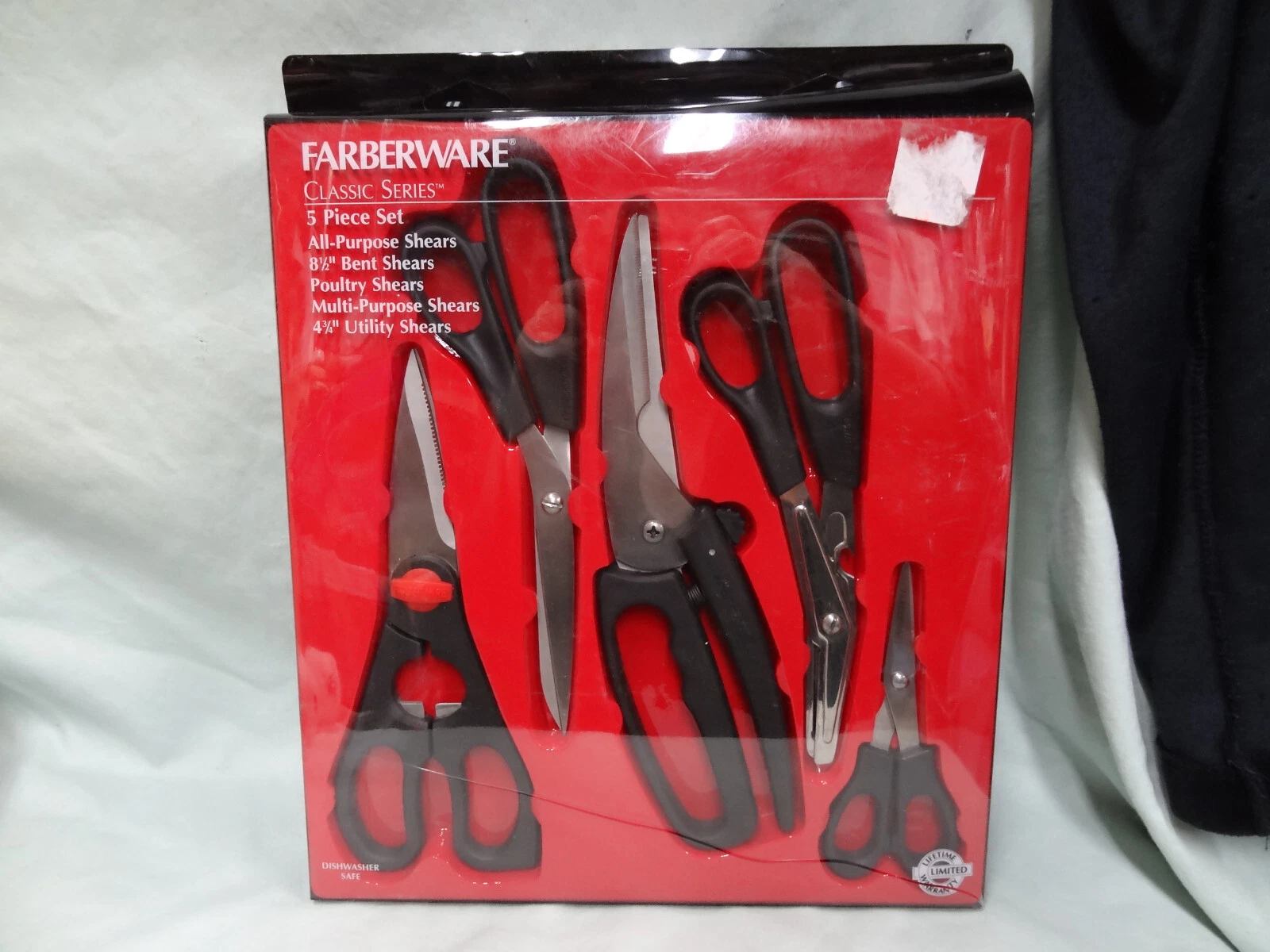 Scissors FARBERWARE 5 Piece Shears Set,Boxed Classic Series,NEW, Dishwasher Safe