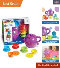 Serving Shapes Tea Set - 11 Pieces, Ages 2 Pretend Play Toys for Toddlers, P...