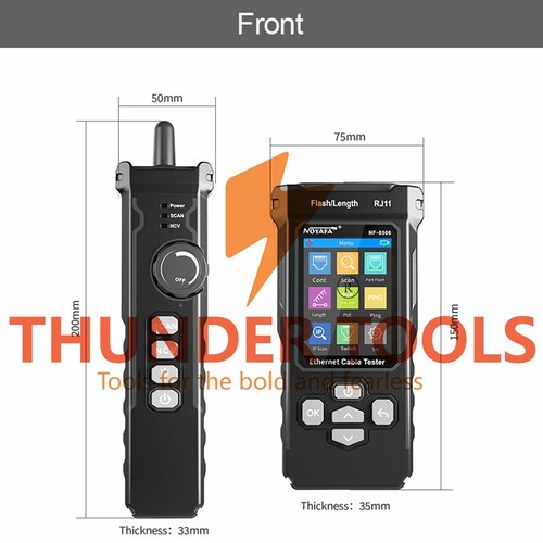 Thunder Tools NOYAFA NF-8506 LCD Digital Network Cable Tester Rechargeable - Picture 20 of 22