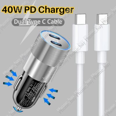 40W USB C Fast Charger PD USB C To Type C Cable Power Adapter For Samsung A13