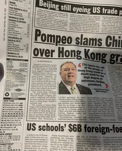 New York Post Zeitung, Samstag, 23. Mai 2020 - Bild 2 von 12