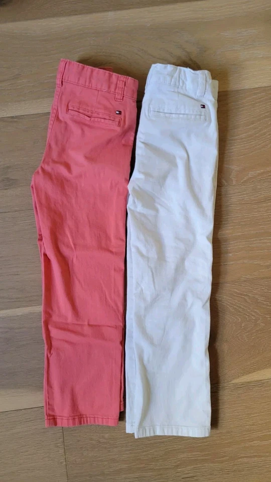 Bundle! Kids Tommy Hilfiger Cotton Classic Chino Pants Boy Size 7 Elastic Pocket - Image 2 of 4