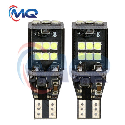 Pair 2 Super Bright LED Bulb For Car Backup Reverse Light 912 921 T15 W16W White