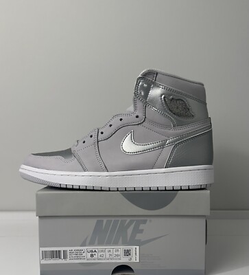 DS Air Jordan 1 Retro OG CO.JP High Tokyo Neutral Grey Metallic Silver Sz 8.5