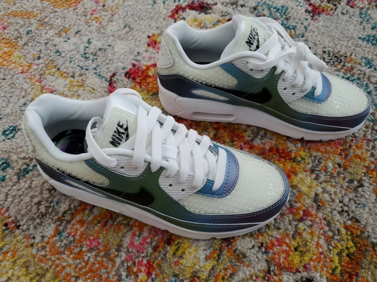 4.5Y 6 WOMEN S NIKE AIR MAX 90 BLUE WHITE BUBBLE PACK CT9631 100 SNEAKERS