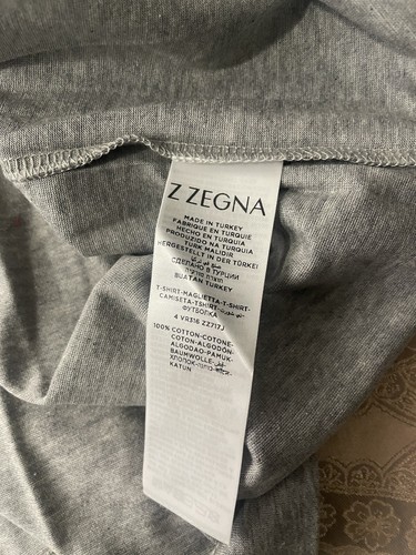 T-shirt Z Zegna uomo manica lunga grigia taglia XXL NUOVA CON ETICHETTA - Foto 8 di 14