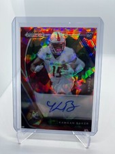 2021 Prizm Draft Picks Kawaan Baker Rookie Auto Red Cracked Ice #DPA-KAW RC