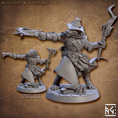 Wolfen C - ALTERNATE - Werewolf - Artisan Guild - Fantasy D&D Miniature 