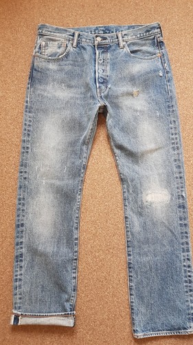 Levi's 501 W36 X L32 REDLINE SALVAGE VGC!!! NICELY FADED !!! LEVIS 501 36 32