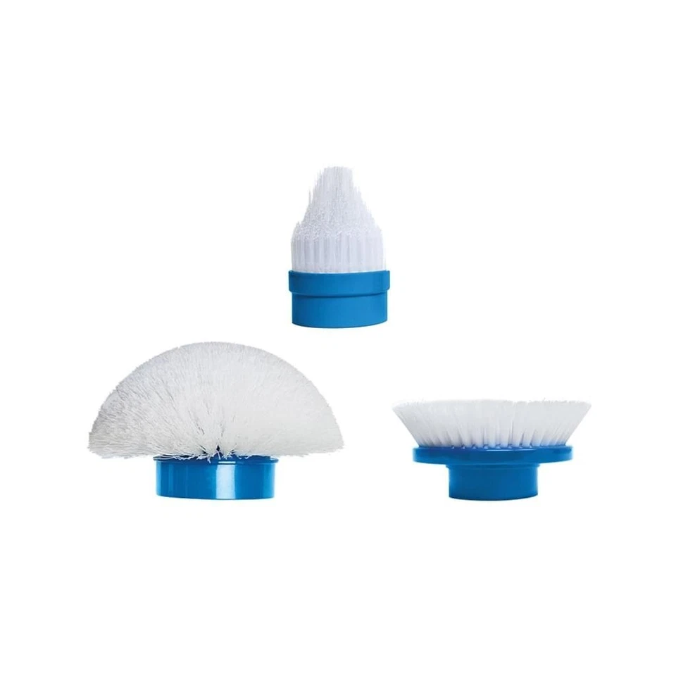 Spazzola Elettrica Rotante Senza Fili Pulizia Bagno Ricaricabile Con Spazzole - - Immagine 3 di 4