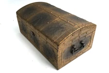 Vintage Pirate Treasure Chest Metal Trinket Box by Kennedy MFG Van Wert Ohio