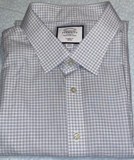 Charles Tyrwhitt Check Dress Shirt Men's 20/37in See Measurement Pictures