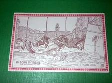 Postcard La Bora di Trieste (140 km per hour) - Piazza Unità - ill. G. Petronio