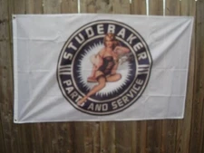 STUDEBAKER PARTS AN SERVICE WITH SEXY GIRL LOGO  3 X 5   BANNER   FLAG