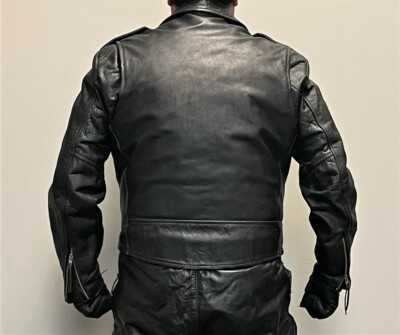 First Leather Superstar Traditional Black Leather Biker Jacket