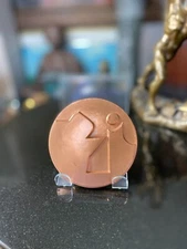 EMILE GILIOLI (1911-1977) BRONZE RELIEF ART MEDALLION 1971 "NOCTURN" MID CENTURY