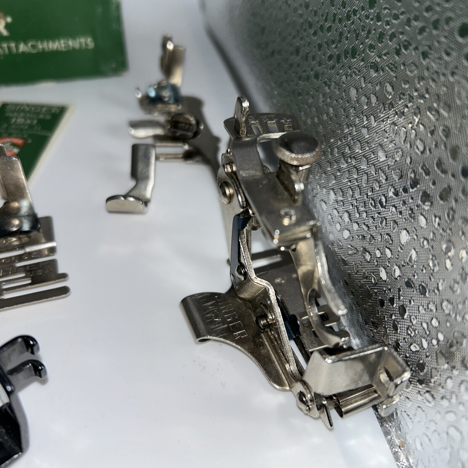 Vintage Singer Sewing Attachments In Original Box With 7 Attachments eBay