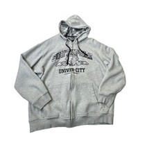 Vintage Y2K South Pole Full Zip Up Hoodie Sweatshirt Gray Size XL