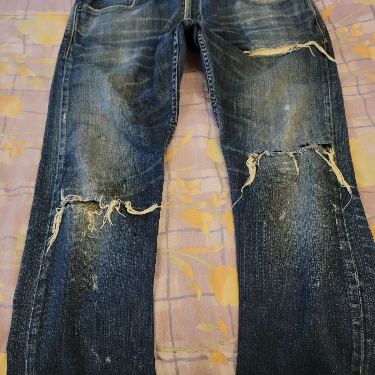 Levi s 591 Men Low Skinny Jeans Red Tab Back Zipper Pockets 36 x