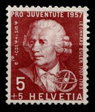 Astronomer, mathematician Leonhard Euler (1707-1783). 1w. Switzerland 1957